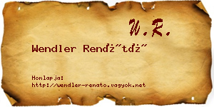Wendler Renátó névjegykártya