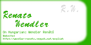renato wendler business card